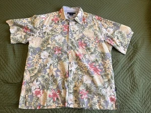 Tommy Hilfiger - Para Hombre - Camisa Hawaiana Floral/Piña Abotonada Talla Grande - Imagen 1 de 10