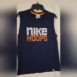 Nike Niños Sin Mangas Camisa Azul Marino Juvenil S Baloncesto Ropa Deportiva Informal - Imagen 1 de 4