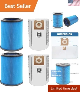 VF5000 Filtro sottovuoto in carta plissettata a 3 strati - Confezione da 4 - Foto 1 di 10