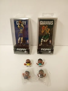 Steph Curry & Gianni's Antetokounmpo NBA Basketball Figpin und Mini Figuren Lot - Bild 1 von 6