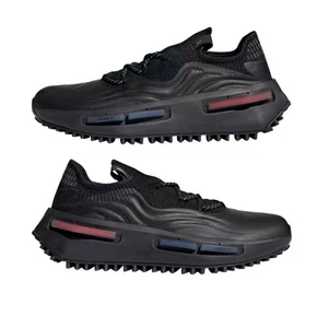 New Adidas Sneakers Mens 6.5 Black NMD Athletic Running Gym Workout Streetwear - Picture 1 of 13