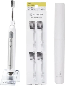 SOLADEY RHYTHM 2 Snow White Electric Toothbrush with Replacement Brush Case New - Picture 1 of 8