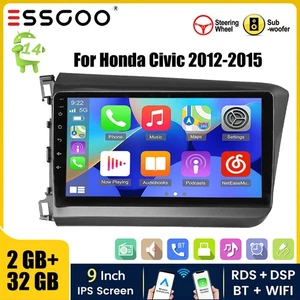 Radio estéreo para automóvil Honda Civic 32G Android 14 Apple Carplay para Honda Civic 2012-2015 GPS WIFI - Imagen 1 de 17
