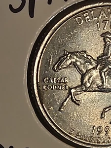 1999 P Washington State Quarter Delaware Spitting Horse Error - Picture 1 of 3