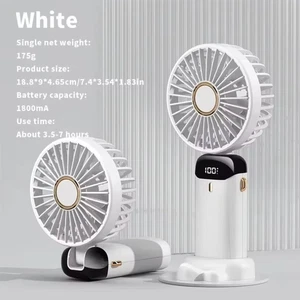 Portable Hand-held Fan Mini Folding Desk Fan Cooler Cooling Fan USB Rechargeable - Picture 1 of 15