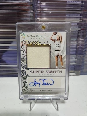 LARRY BIRD 2022 LEAF GAME USED JERSEY AUTO NUMBERED TO 8 SSP!!! - image 1 of 4