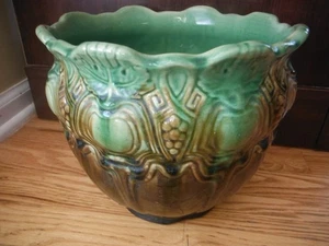 Majalika glasierte WELLER KUNSTKERAMIK Jardiniere um 1900  - Bild 1 von 6