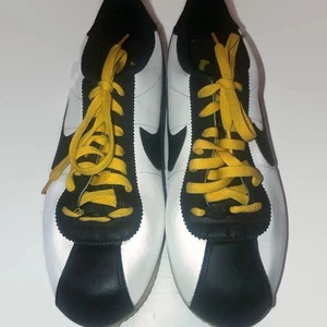 Nike Cortez Basic Men’s White Black Amarillo Shoes Sneakers Sz 10.5 - Picture 1 of 11