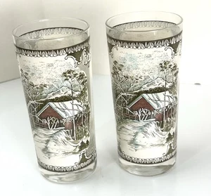 Juego de 2 vasos de agua de té helado Johnson Brothers Friendly Village de colección - Imagen 1 de 8
