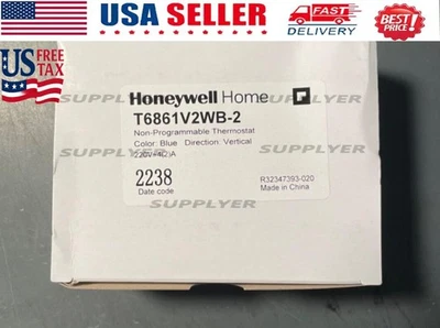 HONEYWELL HOME RESIDEO T6861V2WB NON PROGRAMMABLE THERMOSTAT BLUE VERTICAL NEW - Image 1 of 4
