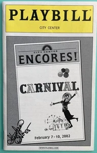 Stephanie D'Abruzzo (only) Signed Playbill Carnival Encores Anne Hathaway 2002 - Picture 1 of 1