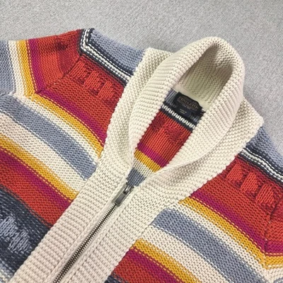 Pendleton Campfire Cardigan Women's XXS Multicolor Knit Shawl Collar Zip Up - Image 1 of 4
