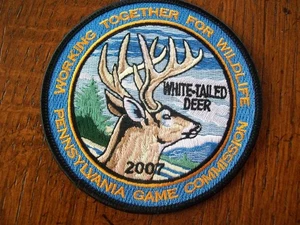 PENNSYLVANIA GAME COMMISION WTFW 4" 2007 WHITE-TAILED DEER PATCH - Picture 1 of 2