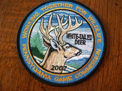 PENNSYLVANIA GAME COMMISION WTFW 4" 2007 WHITE-TAILED DEER PATCH - Image 1 of 2