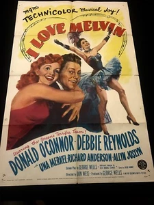 I LOVE MELVIN original - U.S ONE SHEET - DONALD O'CONNOR-DEBBIE REYNOLDS - Picture 1 of 1