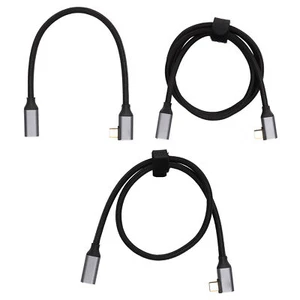 90 Degree Elbow Type-c Male To Female Extension Cable 4k And Video Transfe - Zdjęcie 1 z 21