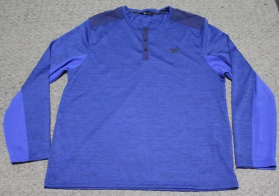 Camisa masculina manga longa Vortex Optics Northern Heights Henley azul royal 2XL - Imagem 1 de 4