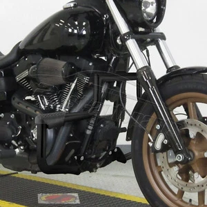 Barra de choque de protectores de motor de carretera negra para Harley Dyna Super Glide FXD FXDC FXDB - Imagen 1 de 9