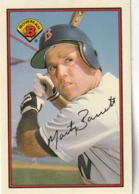 FREE SHIPPING-MINT  TIFFANY 1989 Bowman Marty Barrett #28 RED SOX - Image 1 of 2