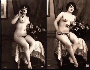 2 RIPRODUZIONI FOTOGRAFICHE NUDI ARTISTICI ANNI '20-'30 MISURA CARTOLINA 032 - Imagen 1 de 1