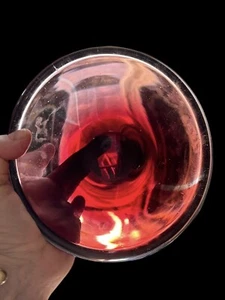 Vintage Orrefors Fuga Art Glass Sweden Sven Palmqvist Deep Red HTF 6" x 3" - Picture 1 of 7