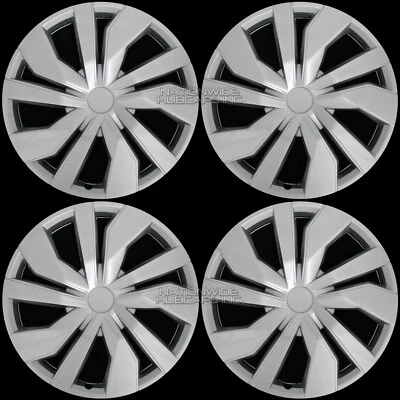 4 serve Nissan Versa 2007-2022 prata 15" tampas de cubo de encaixe aro de roda capas completas - Imagem 1 de 4