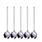  5 Pcs Coffee Spoons for Food Service Round Stainless Steel Scoop
