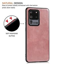 For Samsung S20 Ultra S10 + S10E S9 S8 Plus Case Leather Pattern Slim Back Cover