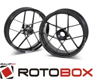 COPPIA CERCHI CARBONIO OPACO ROTOBOX BULLET 17˝X3.5/6˝ MV AGUSTA BRUTALE 800 - Foto 1 di 6