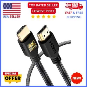 High Speed 4K HDMI Cable 3 ft (2 Pack) by PowerBear: Braided, Gold Plated, 60Hz - Picture 1 of 9