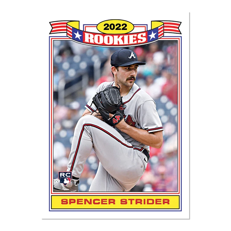 2022 Throwback Thursday Set 49 - 1991 Topps Glossy Rookie 147 Spencer Strider PS - Image 1 of 1