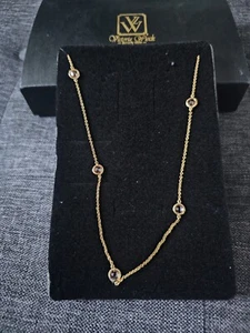 Victoria Wieck Beverly Hills 18" Sterling Silver Gemstone Necklace in Box - Picture 1 of 6