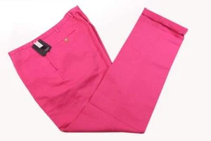 Incotex Trousers: 34, Bright pink, flat front, regular, linen/cotton - Picture 1 of 2