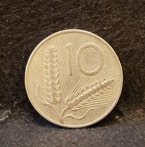1951-R Italy 10 lire, Plough and wheat early post WWII issue, KM-93 (IT2) - Picture 1 of 6