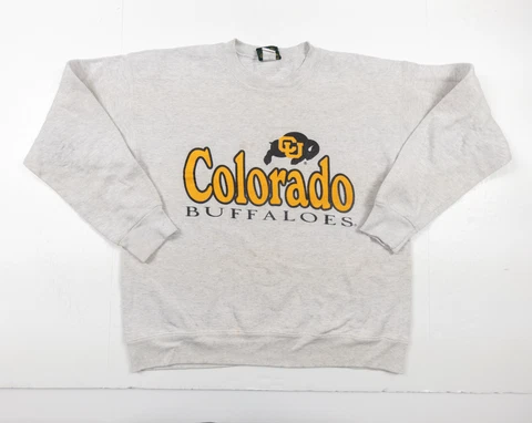 Vintage Colorado University Sweatshirt Adult Large Gray College Sweater 90s VTG Cover