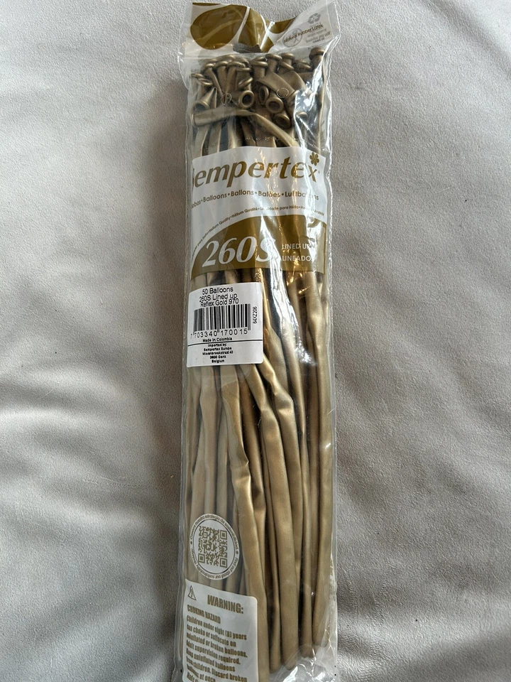 260 globos REFLEX GOLD SEMPERTEX ANIMADOR (MODELADO) PAQUETE DE 50 260S 260Q Foto 1 de 1