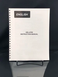 Juki DDL-8700 Sewing Machine User Manual Instructions Coil Bound Reprint - Picture 1 of 4