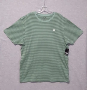 Billabong Tour Rundhalsausschnitt grün gestreift Kurzarm T-Shirt Herren Größe XLarge - Bild 1 von 12