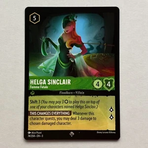 Helga Sinclair 74/204 Disney Lorcana Into The Inklands Regular Super Rare NM - Picture 1 of 2