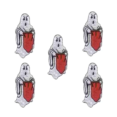 Parches de fantasmas de truco o trato (paquete de 5) parche bordado de hierro de Halloween Foto 1 de 4