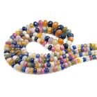 Natural Multi Sapphire GF Gemstone Faceted Roundel Shape 1 Strand Necklace
