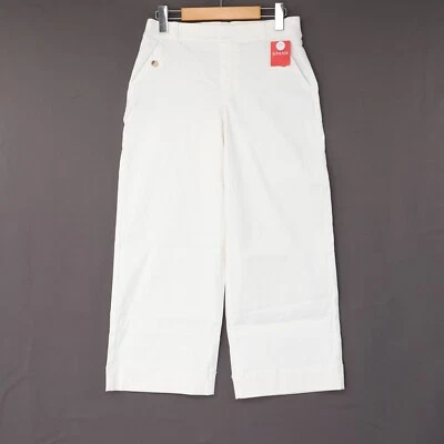 Spanx Womens Pants Stretch Twill Cropped Wide Leg Bright White Size NWT - Image 1 of 4