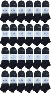 24 Pairs of Low Cut Ankle Socks for Big Kids Boys Girls, Bulk Pack Sock Size 6-8 - Picture 1 of 4