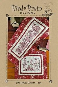 BIRD HOUSE GARDEN HAND EMBROIDERY PATTERN, From Bird Brain Designs #874 - Picture 1 of 1