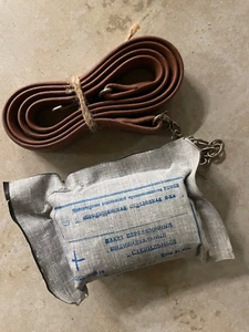 Rus Army first aid red Esmarch rubber belt + IPP 1974 kit USSR Afghan war - Picture 1 of 6