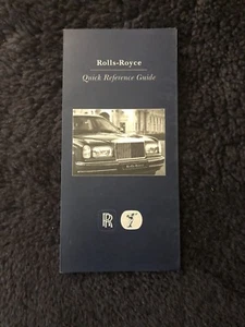 Rolls-Royce Silver Seraph 2001-02 Handbook Quick Reference Guide TSD7740 OEM - Picture 1 of 4