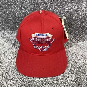 Sombrero a presión vintage Washington Capitals NHL lana aguja americana años 90 nuevo de lote antiguo defectuoso - Imagen 1 de 11