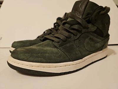 Air Jordan 1 Mid Nouveau Sequoia Green Suede Mens Sz 9 629151-303 Released 2014 - Image 1 of 4