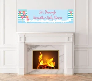 Flamingo - Baby Shower Printed Banner - Indoor Outdoor Flamingo Banner - Picture 1 of 1