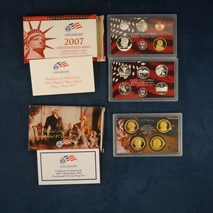2007 US Mint Silver Proof Set w/ Box & COA - Free Shipping USA - Picture 1 of 14